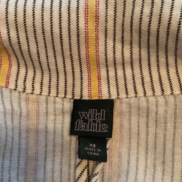 Linen Blend Wild Fable Lightweight Double Breasted Blazer Jacket Size XS - Picture 5 of 10